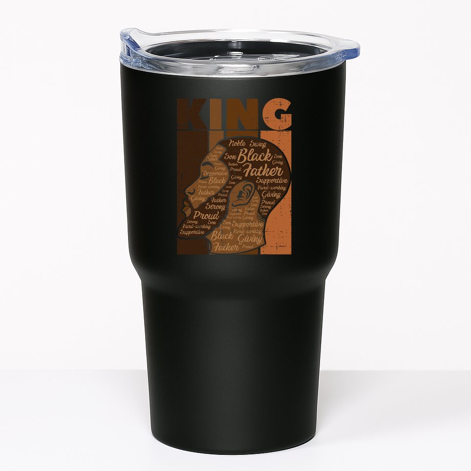 Black History King Father Melanin African American Dad Men Tumbler