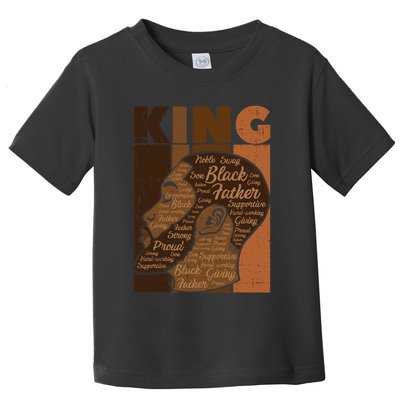 Black History King Father Melanin African American Dad Men Toddler T-Shirt
