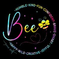 Bee Happy Kind Brave Humble Smart Positive Bumblebee Cooling Performance Crew T-Shirt