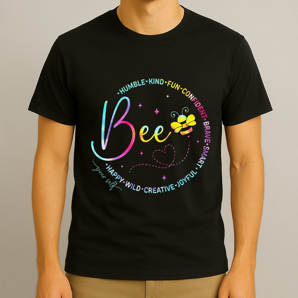 Bee Happy Kind Brave Humble Smart Positive Bumblebee T-Shirt