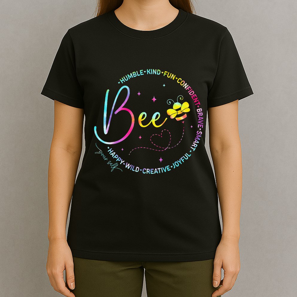 Bee Happy Kind Brave Humble Smart Positive Bumblebee T-Shirt