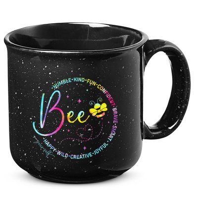 Bee Happy Kind Brave Humble Smart Positive Bumblebee 15oz Campfire Ceramic Mug