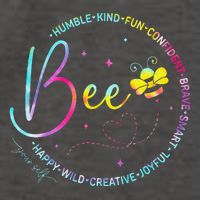 Bee Happy Kind Brave Humble Smart Positive Bumblebee Vector Backpack