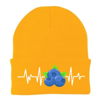 Blueberry Heartbeat Kawaii Funny Blueberry Lover Gift Knit Cap Winter Beanie