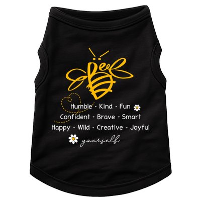 Bee Happy Kind Brave Humble Smart Positive Bumblebee Doggie Tank
