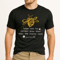 Bee Happy Kind Brave Humble Smart Positive Bumblebee Cooling Performance Crew T-Shirt