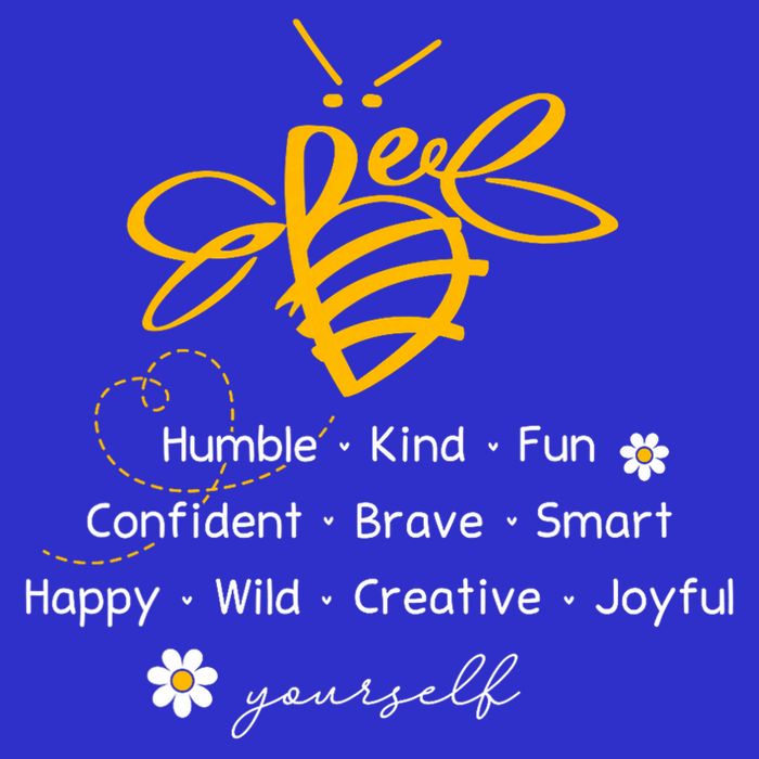 Bee Happy Kind Brave Humble Smart Positive Bumblebee Tall Sweatshirt