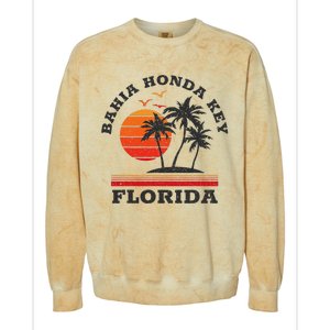 Bahia Honda Key Florida Retro Souvenir Gift Colorblast Crewneck Sweatshirt