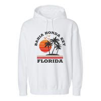 Bahia Honda Key Florida Retro Souvenir Gift Garment-Dyed Fleece Hoodie