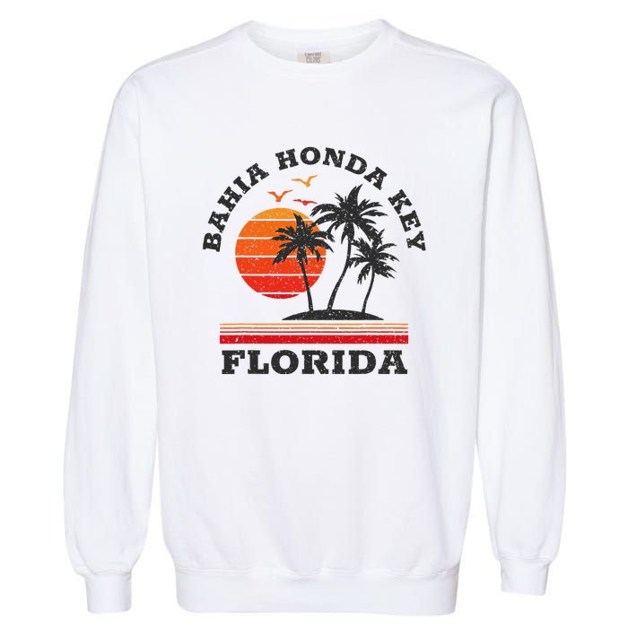 Bahia Honda Key Florida Retro Souvenir Gift Garment-Dyed Sweatshirt