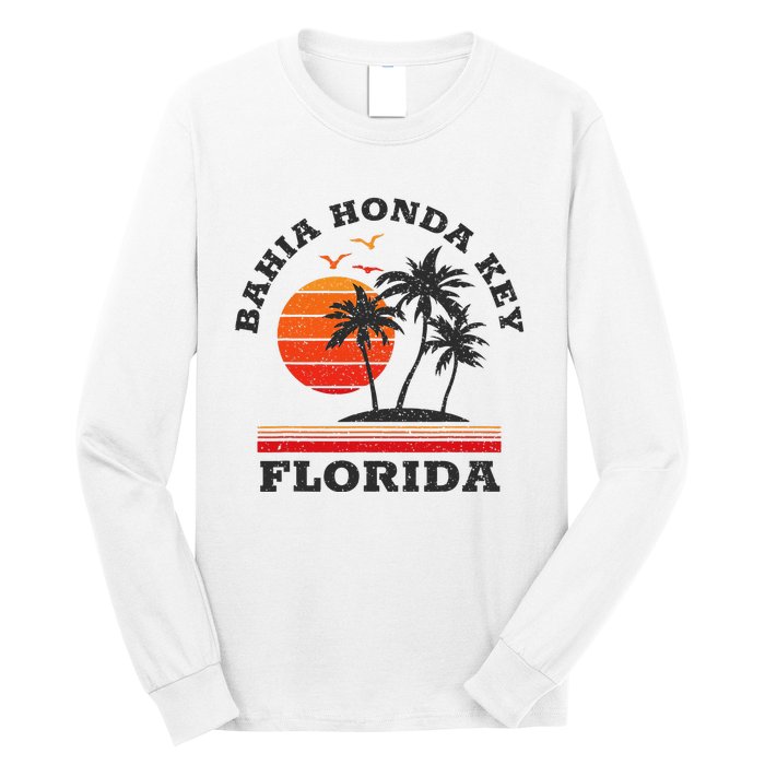 Bahia Honda Key Florida Retro Souvenir Gift Long Sleeve Shirt