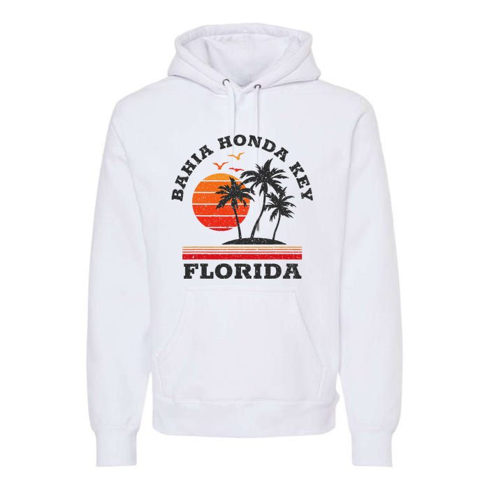 Bahia Honda Key Florida Retro Souvenir Gift Premium Hoodie