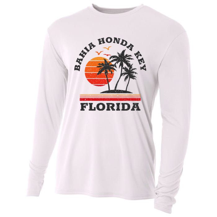 Bahia Honda Key Florida Retro Souvenir Gift Cooling Performance Long Sleeve Crew