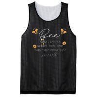 Bee Happy Kind Brave Humble Smart Positive Bumblebee Mesh Reversible Basketball Jersey Tank