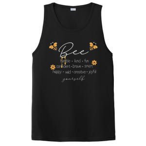 Bee Happy Kind Brave Humble Smart Positive Bumblebee PosiCharge Competitor Tank