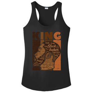 Black History King Father Melanin African American Dad Ladies PosiCharge Competitor Racerback Tank