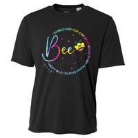 Bee Happy Kind Brave Humble Smart Positive Bumblebee Cooling Performance Crew T-Shirt