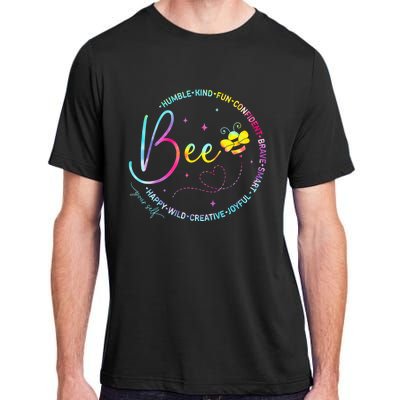 Bee Happy Kind Brave Humble Smart Positive Bumblebee Adult ChromaSoft Performance T-Shirt