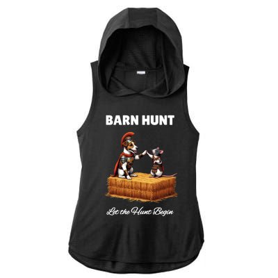 Barn Hunt Lover Cute Warrior Rat And Russell Terrier Dog Gift Ladies PosiCharge Tri-Blend Wicking Draft Hoodie Tank