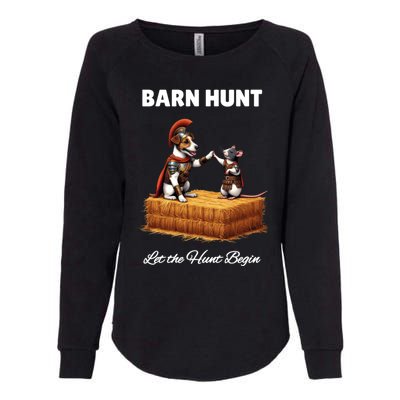 Barn Hunt Lover Cute Warrior Rat And Russell Terrier Dog Gift Womens California Wash Sweatshirt