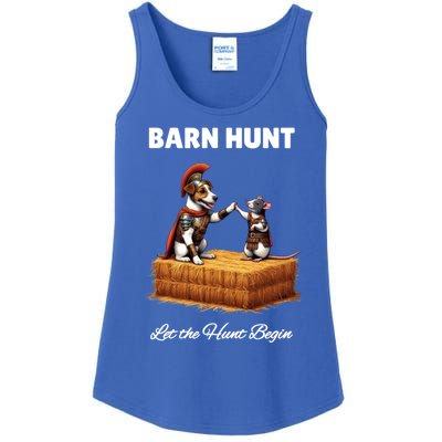 Barn Hunt Lover Cute Warrior Rat And Russell Terrier Dog Gift Ladies Essential Tank