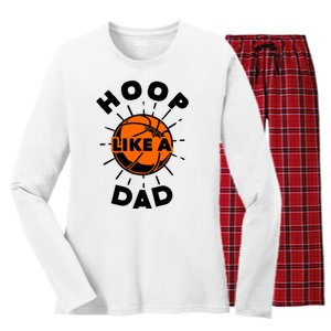 Basketball Hoop Like A Dad Women's Long Sleeve Flannel Pajama Set 