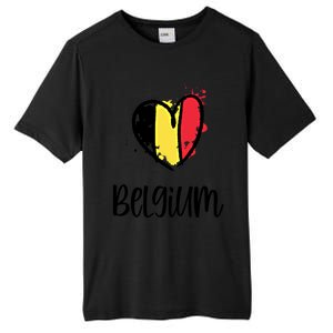 Belgium Heart Line Art Flag Cute Europe Dutch Belgian Gift Tall Fusion ChromaSoft Performance T-Shirt