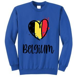 Belgium Heart Line Art Flag Cute Europe Dutch Belgian Gift Sweatshirt