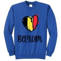 Belgium Heart Line Art Flag Cute Europe Dutch Belgian Gift Sweatshirt