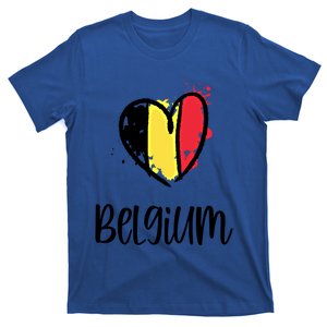 Belgium Heart Line Art Flag Cute Europe Dutch Belgian Gift T-Shirt