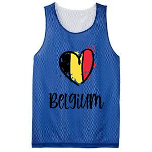 Belgium Heart Line Art Flag Cute Europe Dutch Belgian Gift Mesh Reversible Basketball Jersey Tank