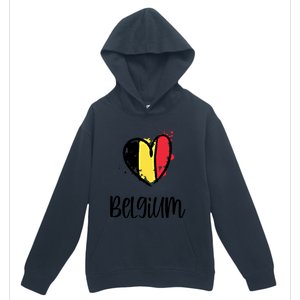 Belgium Heart Line Art Flag Cute Europe Dutch Belgian Gift Urban Pullover Hoodie