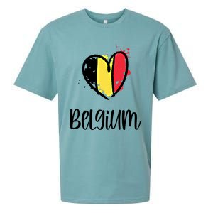 Belgium Heart Line Art Flag Cute Europe Dutch Belgian Gift Sueded Cloud Jersey T-Shirt