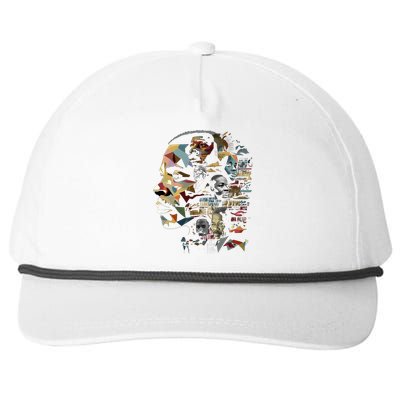 Black History Leaders Collage Inspirational African American Gift Snapback Five-Panel Rope Hat