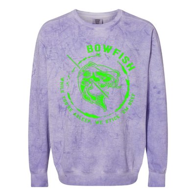 Bowfishing Hunting Lovers Funny Colorblast Crewneck Sweatshirt