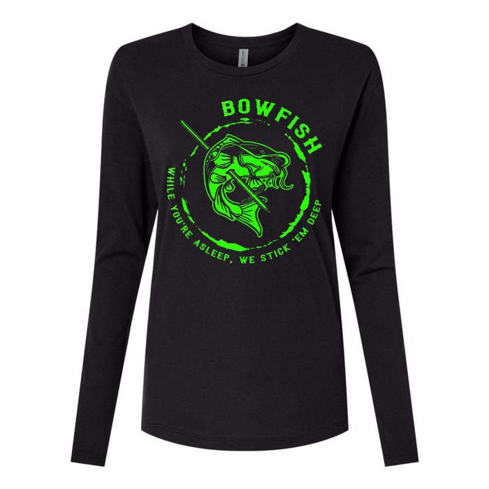 Bowfishing Hunting Lovers Funny Womens Cotton Relaxed Long Sleeve T-Shirt