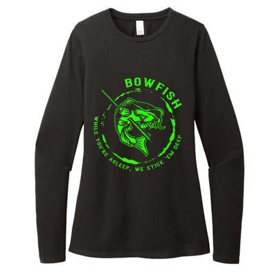 Bowfishing Hunting Lovers Funny Womens CVC Long Sleeve Shirt