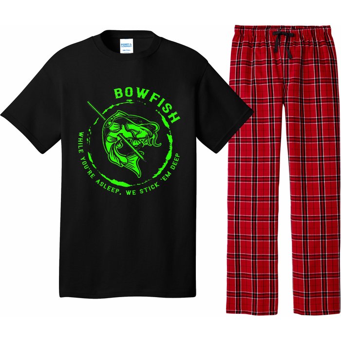 Bowfishing Hunting Lovers Funny Pajama Set