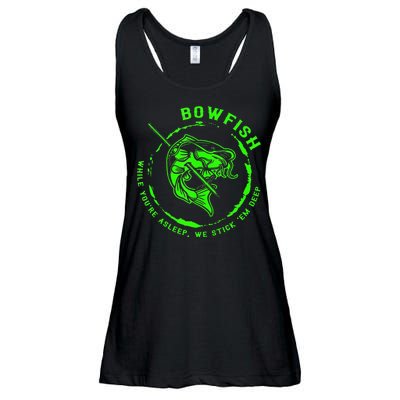 Bowfishing Hunting Lovers Funny Ladies Essential Flowy Tank