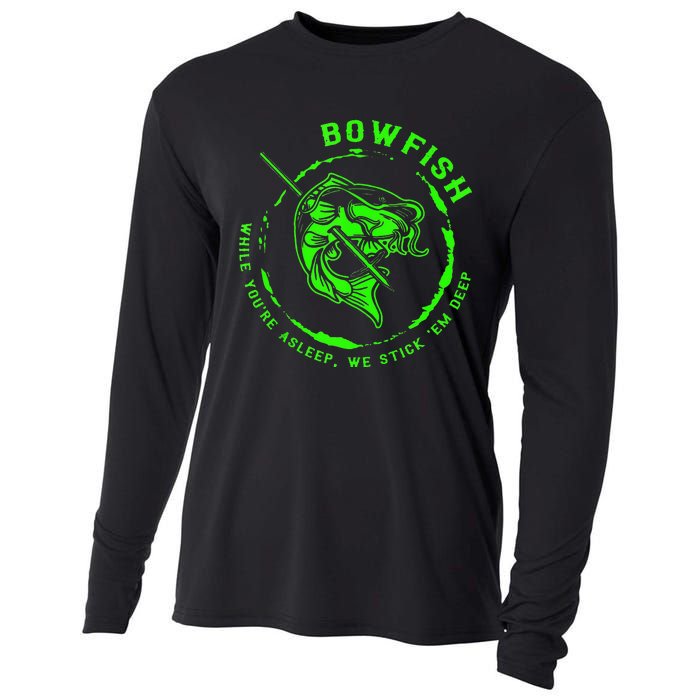 Bowfishing Hunting Lovers Funny Cooling Performance Long Sleeve Crew