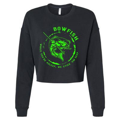 Bowfishing Hunting Lovers Funny Cropped Pullover Crew