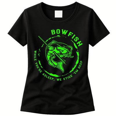 Bowfishing Hunting Lovers Funny Women's T-Shirt