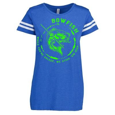 Bowfishing Hunting Lovers Funny Enza Ladies Jersey Football T-Shirt