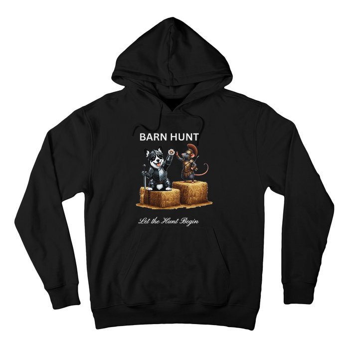 Barn Hunt Lover Warrior Rat And A Black & White Corgi Hoodie