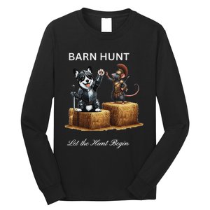 Barn Hunt Lover Warrior Rat And A Black & White Corgi Long Sleeve Shirt