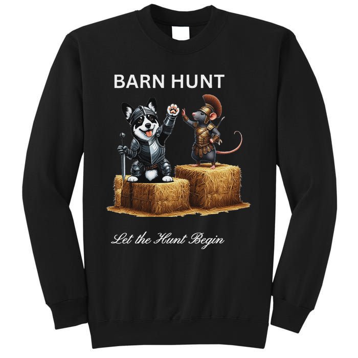 Barn Hunt Lover Warrior Rat And A Black & White Corgi Sweatshirt