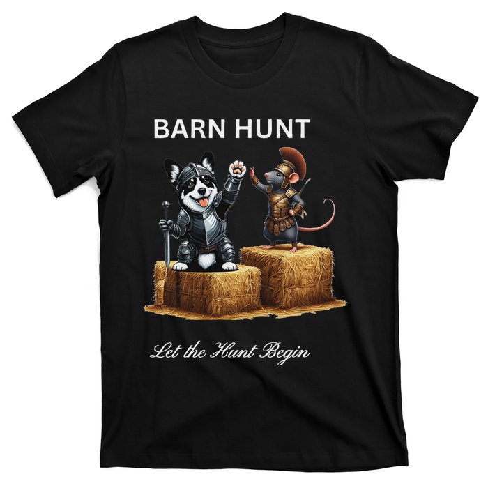 Barn Hunt Lover Warrior Rat And A Black & White Corgi T-Shirt