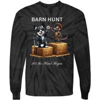 Barn Hunt Lover Warrior Rat And A Black & White Corgi Tie-Dye Long Sleeve Shirt