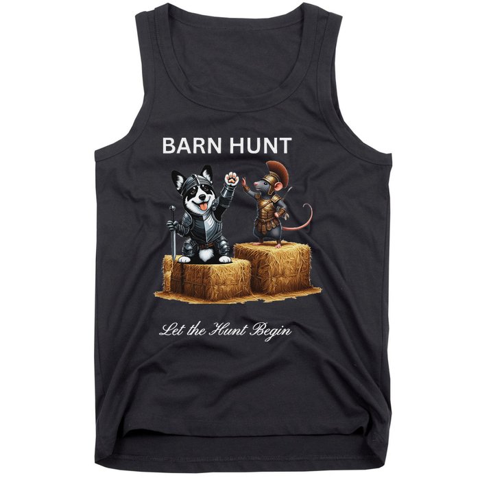 Barn Hunt Lover Warrior Rat And A Black & White Corgi Tank Top