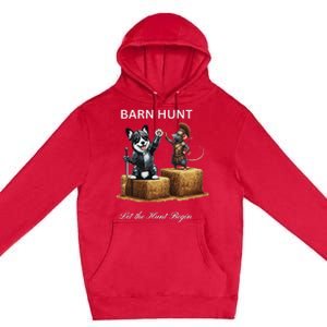 Barn Hunt Lover Warrior Rat And A Black & White Corgi Premium Pullover Hoodie